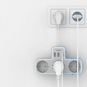 TESSAN TS-323X-C hálózati elosztó USB porttal-5