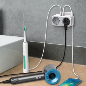 Fali aljzat, elosztó TESSAN TS-WS02DE00 USB porttal-4
