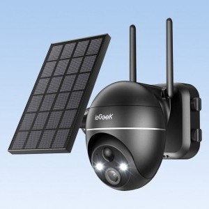 Vezeték nélküli 5MP WiFi kültéri kamera ieGeek ZS-GX4S fekete napelemes-2
