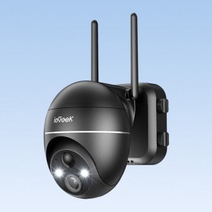 Vezeték nélküli 5MP WiFi kültéri kamera ieGeek ZS-GX4S fekete napelemes-8