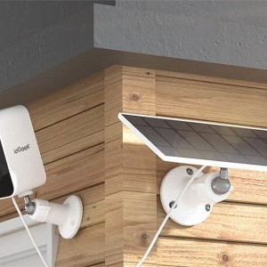 Vezeték nélküli 3MP WiFi kültéri kamera ieGeek ZS-GX3S fehér napelemmel-2