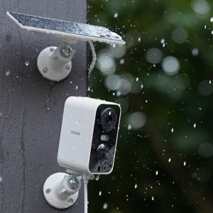 Vezeték nélküli 3MP WiFi kültéri kamera ieGeek ZS-GX3S fehér napelemmel-3