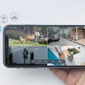 Vezeték nélküli 3MP WiFi kültéri kamera ieGeek ZS-GX3S fehér napelemmel-4