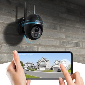 Vezeték nélküli 3MP WiFi Kültéri Kamera ieGeek ZS-GX1S fekete 5200mAh-4
