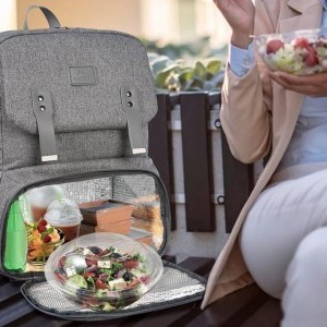 Lunch / Laptop hátizsák 15.6'' Matein 1161 Szürke USB-4