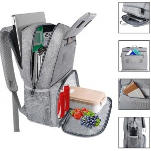 Lunch / Laptop hátizsák 15.6'' Matein 1161 Szürke USB-6