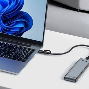NVMe Ház USB 3.2 10Gbps FIDECO M210CP (szürke)-3