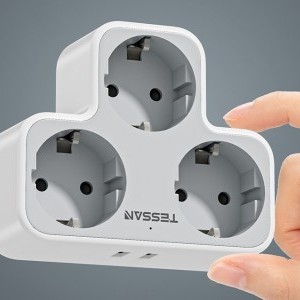 Tessan Fali Elosztó TS-331 USB portokkal-2