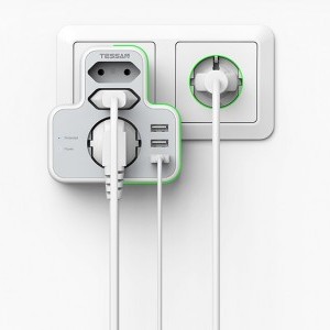 Tessan fali aljzat, elosztó TS-327 USB porttal-5