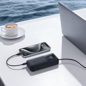 Baseus Free2Pull 20000mAh 65W powerbank + kábel (fekete)-1