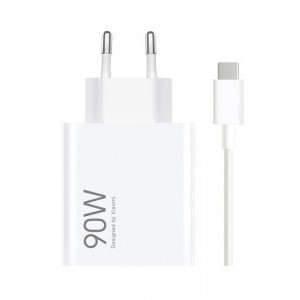 Xiaomi MDY-15-EK USB-A 90W Utazó Töltő + Adatkábel USB-C 6A Fehér