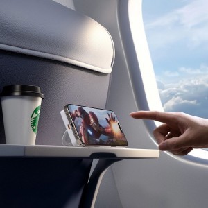 Dudao K28 10000mAh PD 22.5W MagSafe Powerbank fémszíjjal és gyűrűs állvánnyal - Ezüst-6