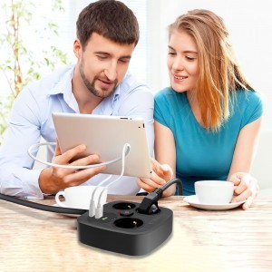 Tech-protect Pcs3x4 hálózati elosztó 2 Usb & 2 Type-c & 3 aljzat 200cm fekete-5