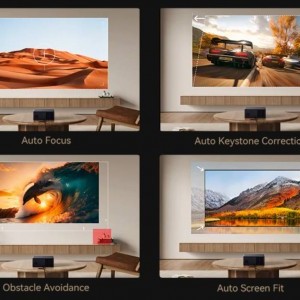 Wanbo Projektor X5 Pro 140 hüvelyk, 1080P Android TV 11-gyel, Két sávos Wi-Fi, Sötétkék EU-2