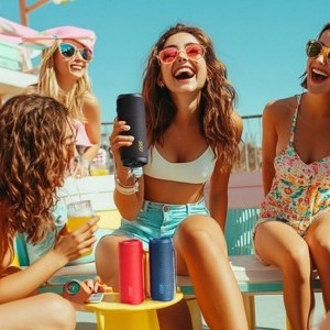 Vezeték nélküli bluetooth hangszóró QCY SP7 (Kék)-3
