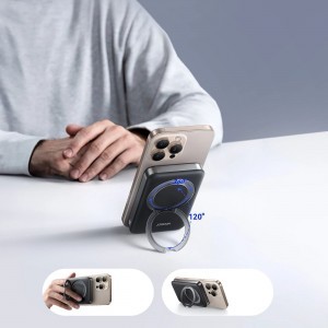 Joyroom JR-PBM12 10000mAh 22.5W Qi2 Powerbank, MagSafe-kompatibilis, gyűrűs talppal - Fekete-6