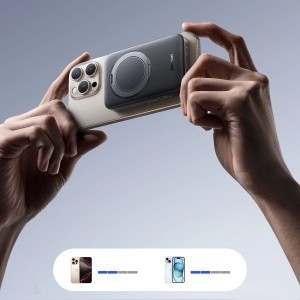 Joyroom JR-PBM12 10000mAh 22.5W Qi2 Powerbank, MagSafe-kompatibilis, gyűrűs talppal - Fekete-3