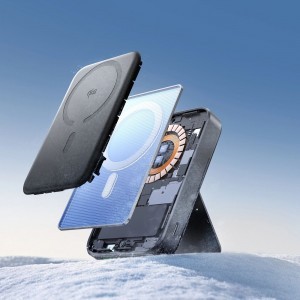 Joyroom JR-PBM11 Powerbank 10000mAh 22.5W Qi2, MagSafe kompatibilis, állvánnyal - fekete-1