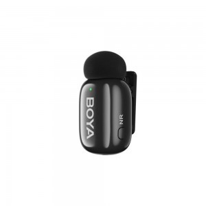 BOYA Mini 12 Ultrakompakt vezeték nélküli mikrofon 2 adó + 2 vevő (USB-C + Lightning csatlakozó) + 1 töltőtok. Fekete-1