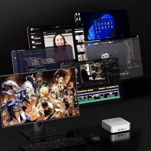 Mini-PC GEEKOM A8 Ryzen 7 8745HS 32GB RAM 1TB + Win11 Pro-5