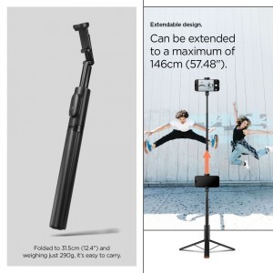 Spigen S541w Bluetooth Selfie Bot Állvány Fekete-20