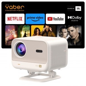 Yaber L2 Plus LCD FullHD 1080p Multimédiás Projektor JBL Hangszórókkal - Bézs-19