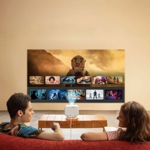 Yaber L2 Plus LCD FullHD 1080p Multimédiás Projektor JBL Hangszórókkal - Bézs-7