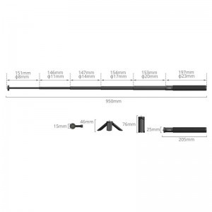 Smallrig 5403 Selfie Stick for Action Cameras-5