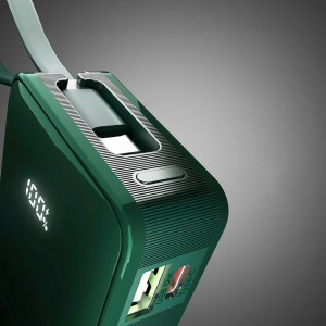 Powerbank SBS 10000 mAh 20W beépített USB-C kábellel és digitális kijelzővel - zöld-3