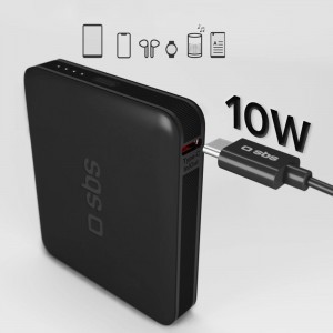 Powerbank SBS NanoTube 5000 mAh Nagy Sűrűségű - fekete-7