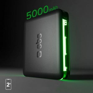 Powerbank SBS NanoTube 5000 mAh Nagy Sűrűségű - fekete-4