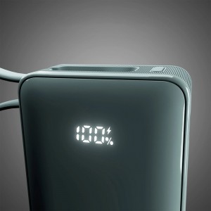 Powerbank SBS 10000 mAh 20W beépített USB-C kábellel és digitális kijelzővel - szürke-7