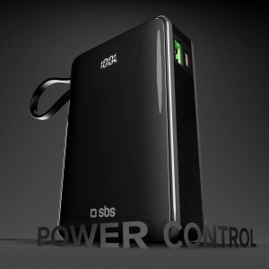 Powerbank SBS 20000 mAh 20W beépített USB-C kábellel és digitális kijelzővel - fekete-7