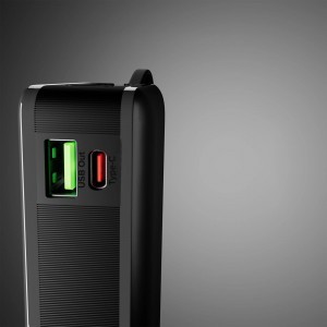 Powerbank SBS 20000 mAh 20W beépített USB-C kábellel és digitális kijelzővel - fekete-5