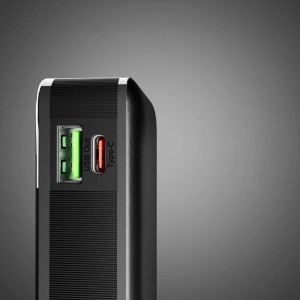 Powerbank SBS 10000 mAh 20W beépített USB-C kábellel és digitális kijelzővel - fekete-6