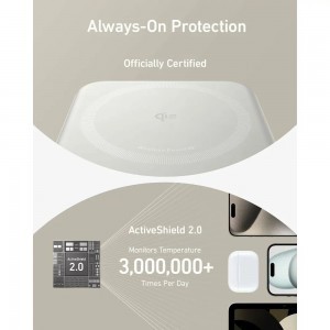 Anker - Power Bank MagGo (A1654G21) - iPhone-hoz, Digitális Kijelző, Vezeték nélküli Töltés, Kitámasztó, 10000mAh, 15W - Fehér-4