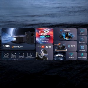 Yaber K3 Pro LCD FullHD 1080p Multimédia Projektor JBL Hangszórókkal és Mélynyomóval - Fekete-17