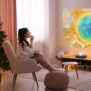 Yaber K300s Multimédiás Lézer RGB FullHD 1080p Projektor JBL Hangszórókkal - Fekete-9