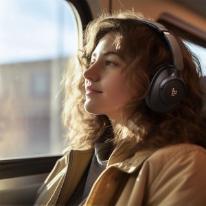 Tronsmart SOUNFII Q20S Hybrid ANC Vezeték nélküli Fejhallgatók Aktív zajszűréssel - Fekete-2