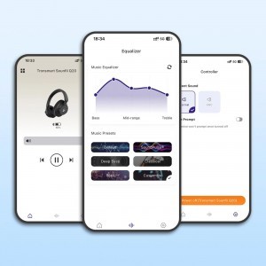 Tronsmart SOUNFII Q20S Hybrid ANC Vezeték nélküli Fejhallgatók Aktív zajszűréssel - Fekete-1