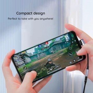  Techsuit - Prémium Kábel Adapter MusicDoX (AC7) - Lightning 3.5 mm Jackhez, Hi-Fi Hangzás, 3A, ABS, 0.1m - Szürke-2