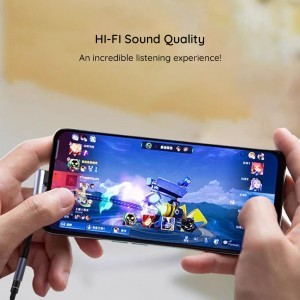  Techsuit - Prémium Kábel Adapter MusicDoX (AC7) - Lightning 3.5 mm Jackhez, Hi-Fi Hangzás, 3A, ABS, 0.1m - Szürke-3