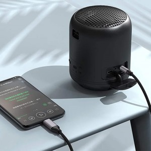  Techsuit - Prémium kábeladapter SoundShell (AC10) - iOS-hoz 3,5 mm-es Jack, DAC chip, 16bit/48kHz, 1,5m - Szürke-1