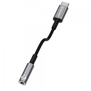  Techsuit - Prémium Kábel Adapter SonicPiX (AC14) - Type-C to 3.5mm Jack, 3A, DAC Chip, Alumínium, Digitális Dekóder - Szürke-2