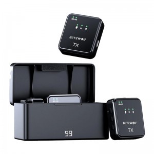 BlitzWolf Vezeték nélküli Mikrofon BW-SX63, 1000mAh (fekete)