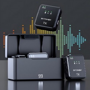 BlitzWolf Vezeték nélküli Mikrofon BW-SX63, 1000mAh (fekete)-4