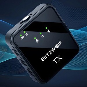 BlitzWolf Vezeték nélküli Mikrofon BW-SX63, 1000mAh (fekete)-6