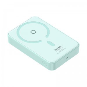 Baseus MagPro Mágneses Powerbank, 5000mAh, 20W, MagSafe (menta)-9