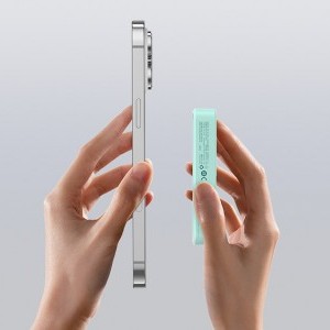 Baseus MagPro Mágneses Powerbank, 5000mAh, 20W, MagSafe (menta)-1