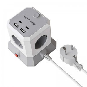 Hálózati elosztó BlitzWolf BW-EC1 4xAC 2xUSB-A 2xUSB-C-1